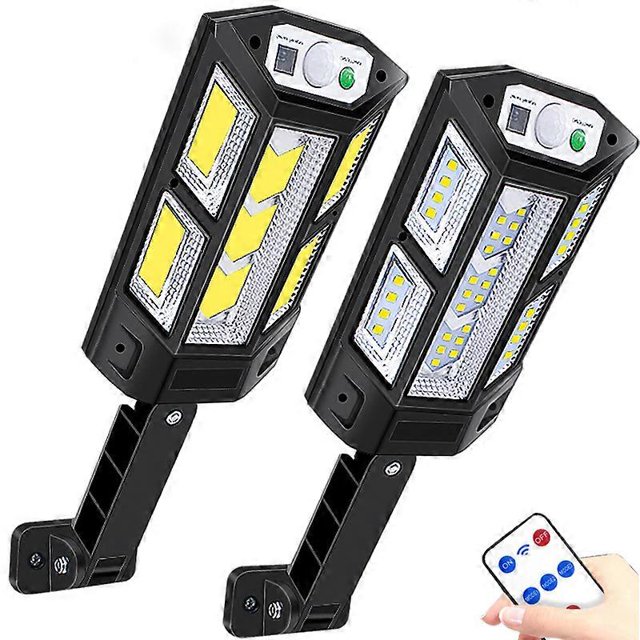 Luz solar para jardín al aire libre, luz LED de energía solar, luz de calle con sensor de movimiento PIR, luz nocturna para jardín, luz de pared de calle, 43 LED