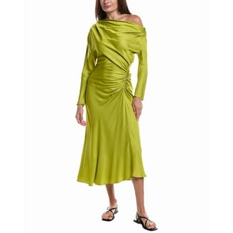 alex evenings midi dress Alex Evenings Contour Dress with Surplice Neckline TEAL / 6