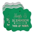 thumbnail image 3 of Inkdotpot Hang Tags Hugs & Kisses From The Wedding Favor Bracket Shape Gift Tags Real Rose Gold Foil Bonbonniere Tag Pack Of 100, 3 of 7