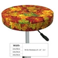 thumbnail image 4 of Naloa Vintage maple leaf autumn Round Bar Stool Cushion Cover 12-14 inch, Fits Kitchen, Office, Restaurant Chairs - {sizeName}13 inch, 4 of 7