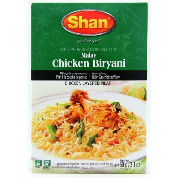 Shan Malay Chicken Biryani Recipe and Seasoning Mix 60g (Pack of 5)