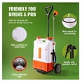 thumbnail image 6 of Battery Backpack Sprayer with Cart, 4 Gallon, 0-94 PSI, 12V 7.2Ah, 8 Nozzles & 2 Wands - for Weeding, Cleaning, Garden Spraying, 6 of 6