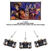 InstaHibit 100 Portable Projector Screen with Stand 16:9 HD Fast Folding Indoor Outdoor Home Theater Backyard Movie