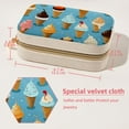 thumbnail image 5 of Ice Cream Velvet Portable Jewelry Box with Removable Compartment - Stylish Gift, Display Case, and Decorative Box, 5 of 7