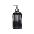thumbnail image 7 of Djiypn 13.5OZ Fashion Stripe Glass Refillable Soap Dispenser with Rust-Proof Pump Premium Soap Dispenser for Kitchen, Bathroom, Hand Sanitizer, Liquid Soap, Lotion, etc.(1Pack), 7 of 7