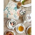 thumbnail image 4 of Teal Red Coastal Kitchen Dish Towels for Drying Dishes Set of 3, Retro Beach Nautical Sea Turtle Coral Waffle Weave Microfiber Hand Tea Bathroom Towels Quick Dry & Absorbent Towel 15.7x23.6, 4 of 7