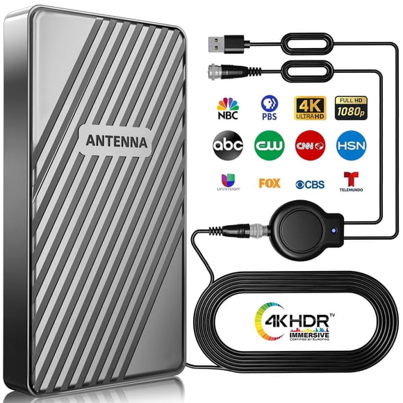 Antena de TV de alcance de más de 2200 millas para canales locales, antena de TV digital más fuerte