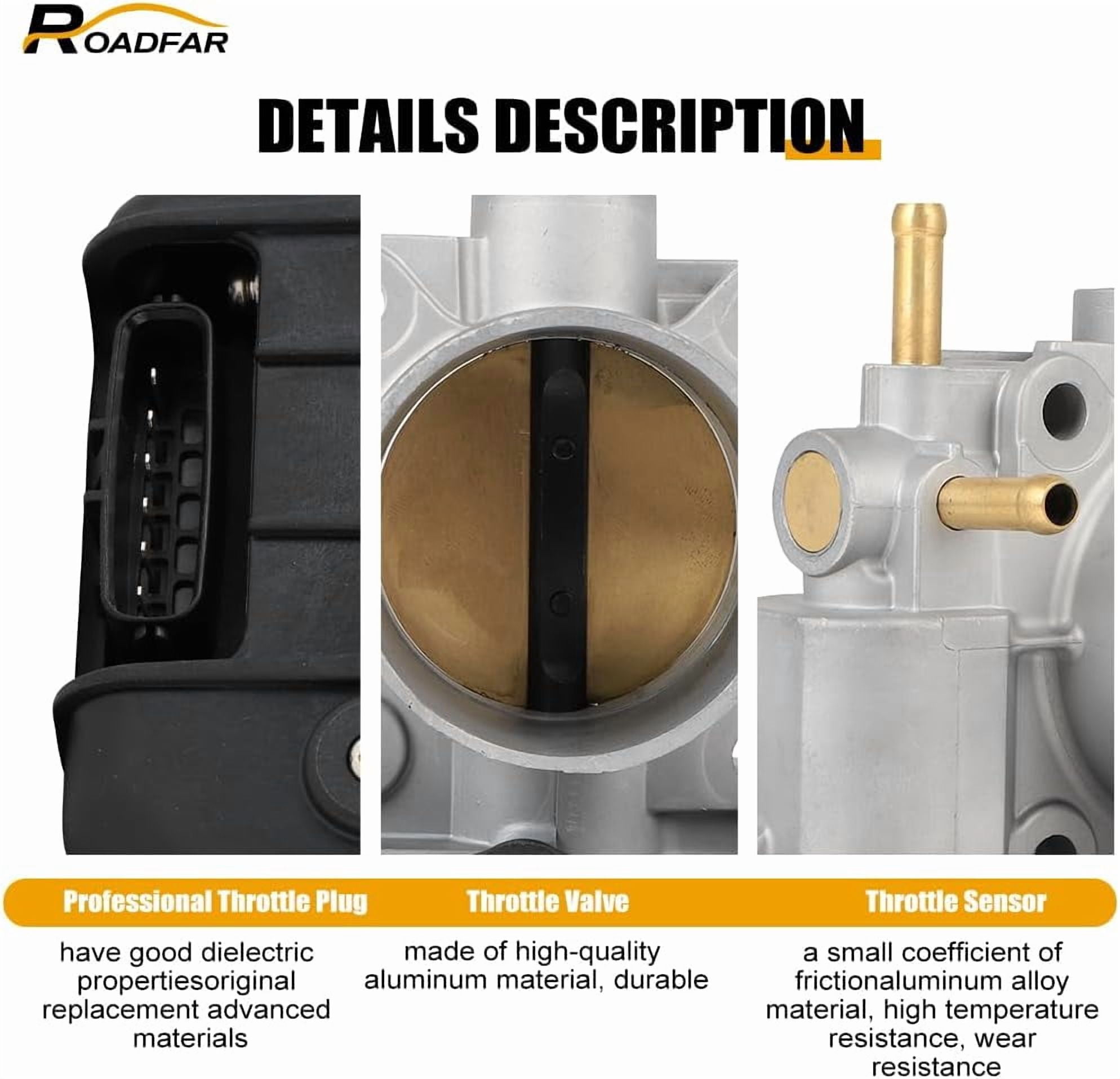 ROADFAR Electric Throttle Body Assembly 672010 – Fits 2013-2017 Honda Accord, 2015-2019 Honda CR-V, 2016-2021 Acura ILX & 2015-2020 Acura TLX (Replaces 164005A2A02)