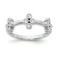 thumbnail image 1 of 14K White Gold Ring Band Fashion Diamond, Lab Grown Round, Size 6, 1 of 6