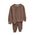 thumbnail image 4 of Cowsor Kids Lounge Set Long Sleeve Neck and Long Pants Two Piece Soft Sleepwear Outfits, 4 of 4