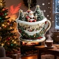 thumbnail image 4 of Christmas Hanging Decoration Teacup Pattern Exquisite Acrylic Pendant for Xmas Tree Festive Home Decor Holiday Gifts for Friend (C), 4 of 6