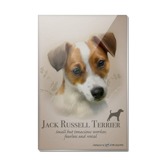 Jack Russell Terrier Dog Breed Rectangle Acrylic Fridge Refrigerator Magnet