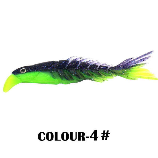 Cebos de 15 cm/18,5 g, anzuelos, cebos blandos con nudos de PVC para aparejos de pesca (D)