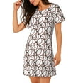 thumbnail image 2 of Kdxio Mignon Imprimé Baseball Chemise de Nuit pour Femmes Vêtements de Nuit Manches Courtes Chemise de Nuit Décontractée Imprimé Robe de Nuit Ample Confortable Pyjama, 2 of 6