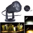 thumbnail image 3 of Bewildely 3 * 3W LED Césped Jardín Luz de inundación Patio Patio Camino Proyector Lámpara con base Impermeable Blanco frío AC / DC 12V Iluminación novedosa Frío Bewildely HA025575-01, 3 of 6
