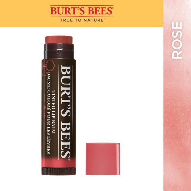 Burt’s Bees 100% Natural Origin Tinted Lip Balm, Rose -