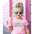 thumbnail image 3 of Cute Green Floral Golf Shirt for Women Teens and Girls Bright Spring Golfer Tee Pink Shirt 2T, 3 of 5