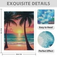thumbnail image 3 of Diamond Art Kit for Adults, Tropical Beach Sunset Palms Ocean Diamond Painting for Adults Beginners, 5D DIY Diamond Art Painting Kits, Colorful Diamond Painting Craft for Home Decor 12x16, 3 of 7