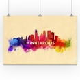 thumbnail image 3 of Minneapolis, Minnesota, Skyline Abstract (24x36 Giclee Gallery Art Print, Vivid Textured Wall Decor), 3 of 3