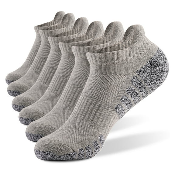 6 Pairs Sports Ankle Socks Athletic Low-cut Socks Thick Knit Autumn Winter Socks Fitness Breathable Quick Dry Socks Wear-resistant Warm Socks Lightweight -skid No-Show Socks For Marathon R