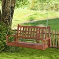 thumbnail image 5 of Costway Poplar Wood Hanging Porch Swing, Brown, 5 of 10