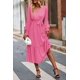 thumbnail image 3 of Vestido PRETTYGARDEN Floral Boho Cruzado con Escote en V y Volantes Maxi M, 3 of 7