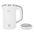 thumbnail image 4 of Electric Tea Kettle Auto Shut Off Boil Dry Protection Stainless Steel Water Boiler Kettle for Travel 800ml White US Plug 110V 60HZ, 4 of 5