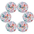 thumbnail image 2 of GZHJMY Cock in Flower Round Placemats, 4 Pack Table Mats for Kitchen Washable Non-Slip Place Mats Heat Resistant Place Mats for Kitchen Dining Table Decoration, 2 of 6
