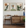 thumbnail image 2 of Decoración mural PHOPAGO Boho Plant Green Botanic enmarcada 28 x 36 cm x 3, 2 of 7