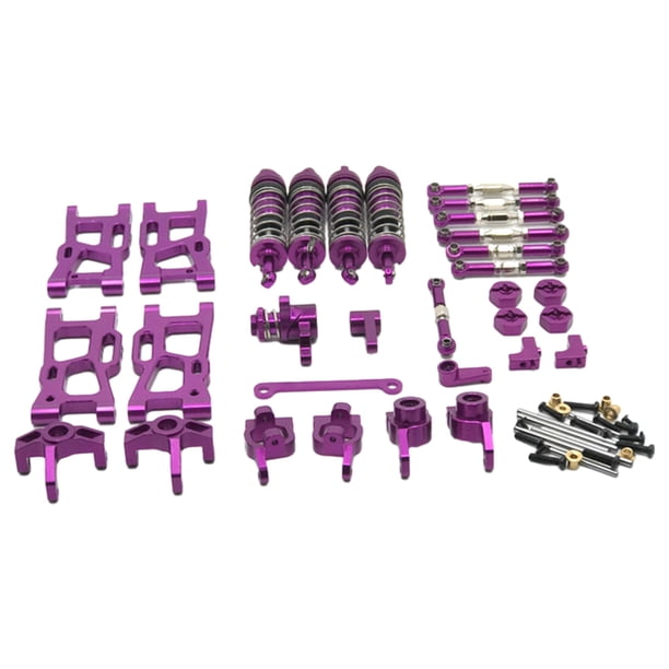 Vogacara RCGOFFLOW, 1 pieza, soporte amortiguador estable de aleación de aluminio para 1/14, cantidad de amortiguador Wltoys 144001, pieza de Kits de construcción modelo Púrpura