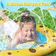 thumbnail image 4 of Splash Pad for Kids Ages 4-8 ,Perfect Toddler Outdoor Toy for Summer Fun, Backyard Water Play Mat for Babies Toddlers or Pet Dog, Giraffe-Themed,Yellow, 4 of 7