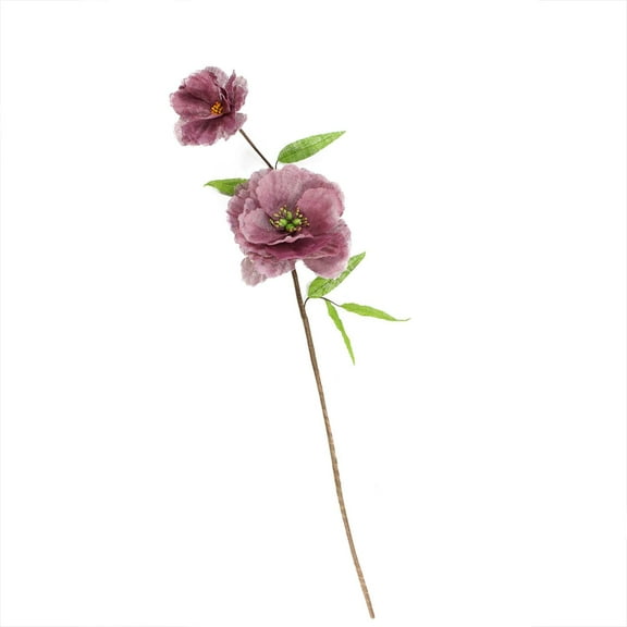 40" Pinkish Purple Brown and Green Decorative Spring Floral Artificial Craft Spray