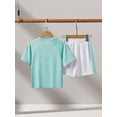 thumbnail image 3 of WOYY Little Girls Quick Drying Athletic Tracksuit Short Sleeve T Shirt Shorts Outfits, Sizes 6-7Y, 3 of 4