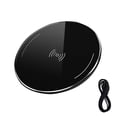 thumbnail image 3 of Wireless Charging Pad Smart Phone Bluetooth  Fast Charger Aluminum Alloy USB Charger  Black, 3 of 9