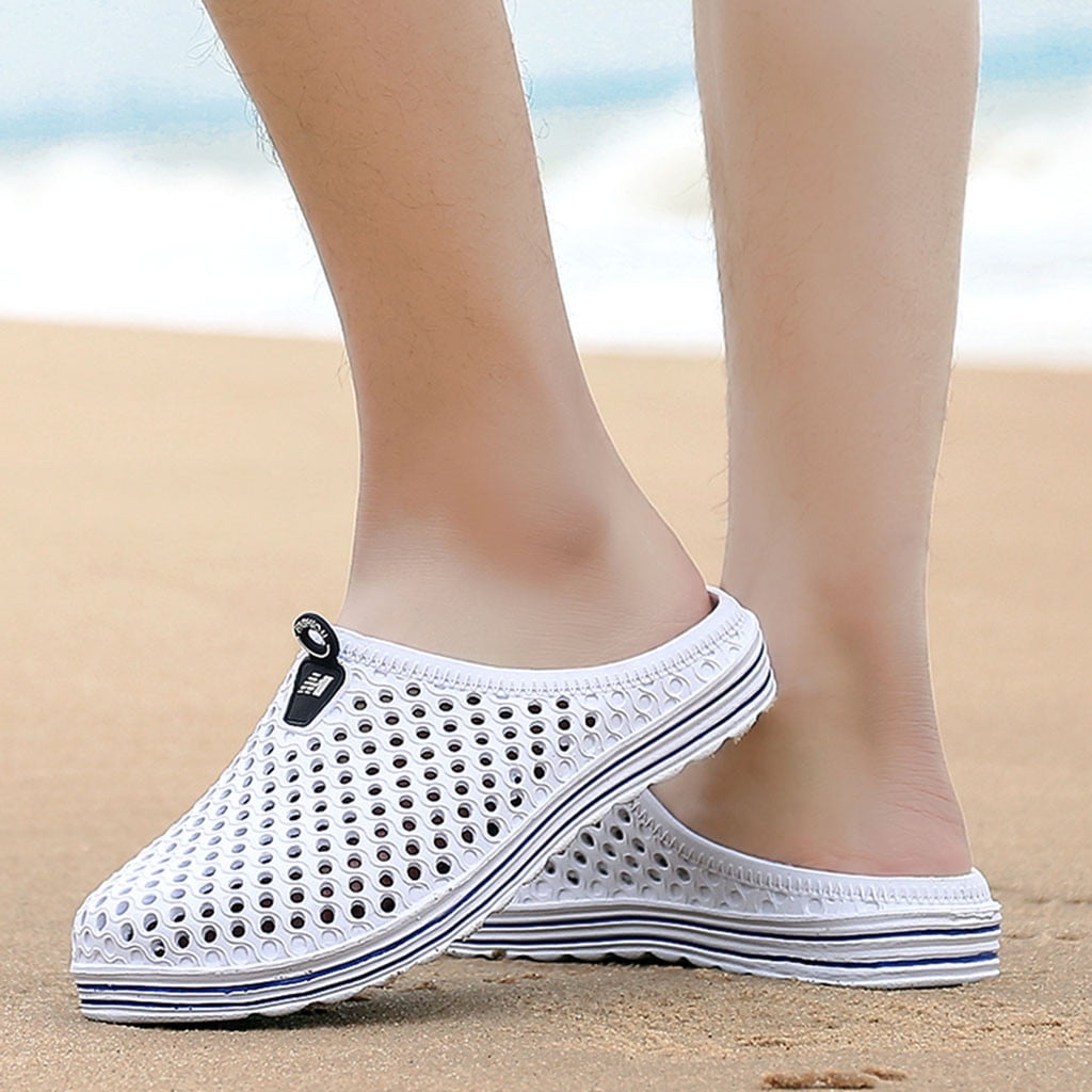 Men's Braided Sandals Shoes Flats Beach Hollow out Breathable Slip on Sport Size