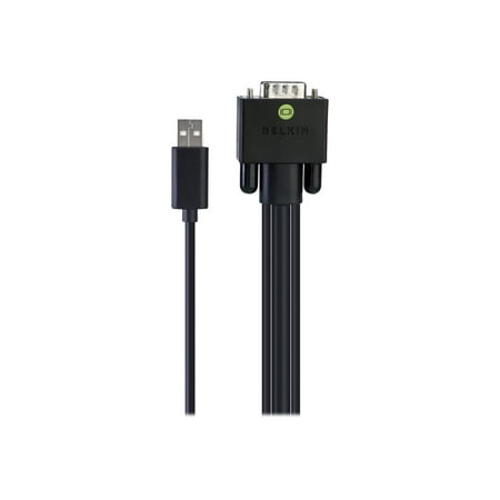 Belkin 2-Port KVM Switch with Built-In Cabling - KVM switch - 2 ports - B2B