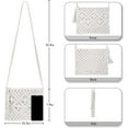 thumbnail image 3 of Kukuzhu Women Beach Shoulder Bag Woven Crossbody Bag Cotton Crochet Handmade Satchel Handbag Purse Bag for Summer, 3 of 6