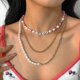 thumbnail image 4 of Women Necklace Multilayer Inlaid Rhinestones Jewelry Exaggerated Thick Chain Necklace for Party--H-Product code 50348 H, 4 of 5