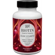 GOOD2GRO Biotin 10,000 mcg - High Potency Hair & Nail Growth Supplement | 60 Vegan Capsules for Men & Women | Made in USA