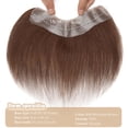 thumbnail image 2 of Benehair Men's Front Toupee Hairpiece Full PU Skin Forehead Hairline Wig Human Hair Replacement System US Soft Brown(4cm*18cm ), 2 of 8