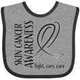 thumbnail image 3 of Inktastic Skin Cancer Awareness- Fight, care, cure Boys or Girls Baby Bib, 3 of 4