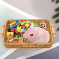 thumbnail image 5 of Imitation Rattan Tray Woven Hand Basket for Storage Gift Baskets Hamper Bread Manual Serving Decorative Trays Food, 5 of 5