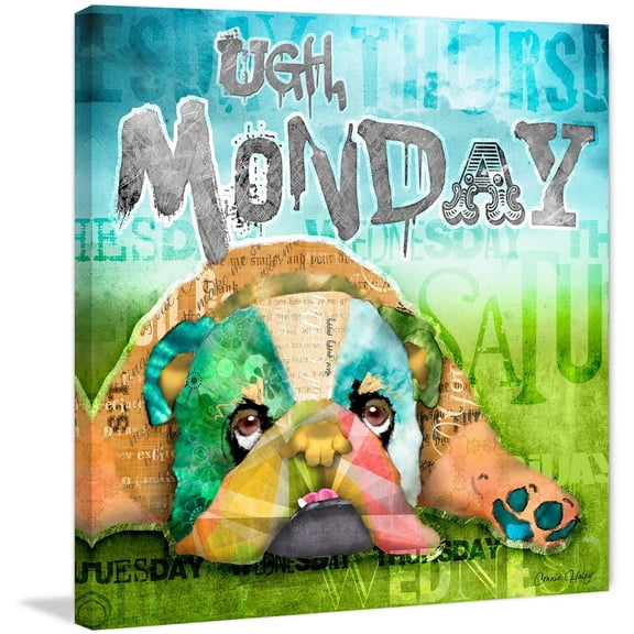 "Monday Dog" Painting Print on Wrapped Canvas