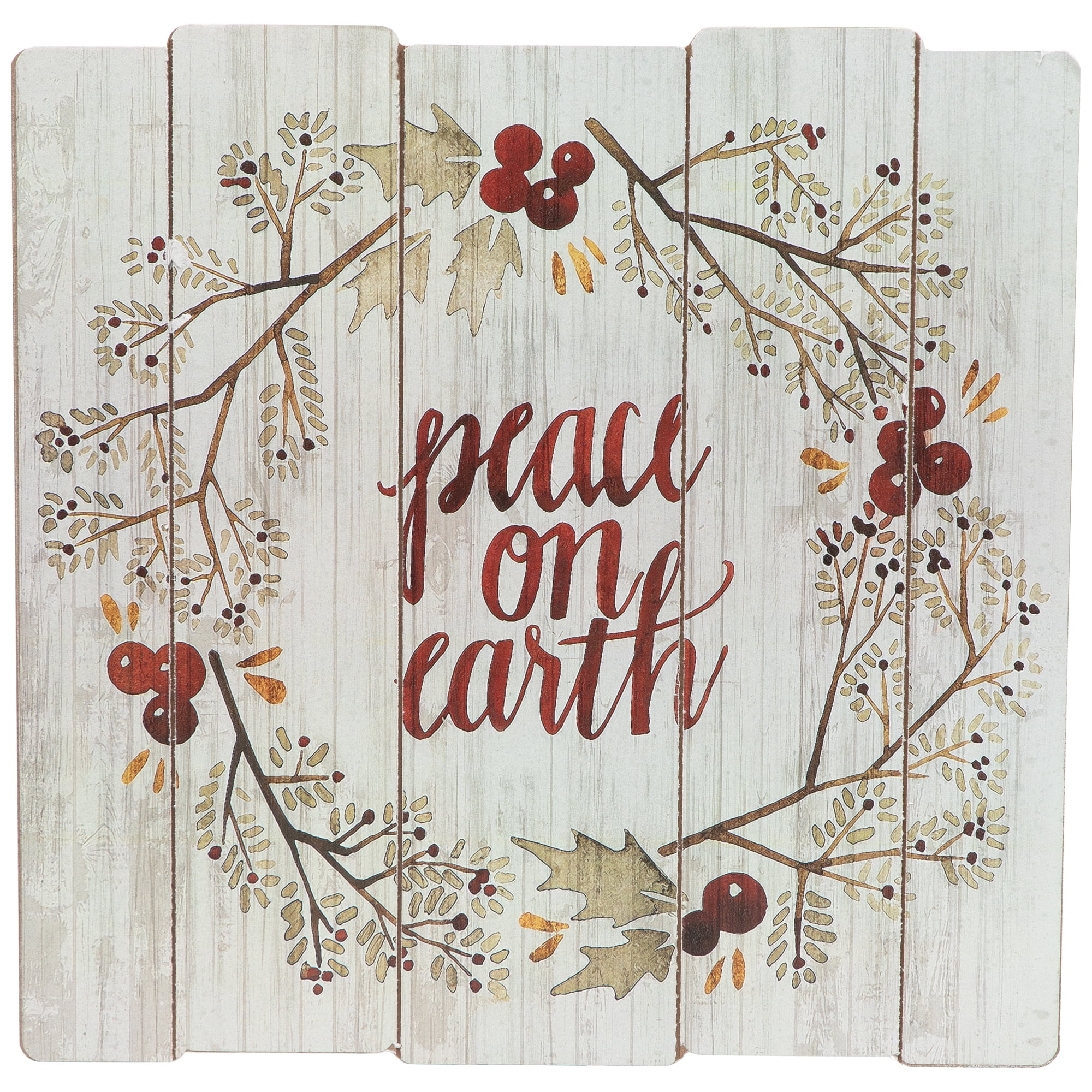 Northlight Peace on Earth Christmas Wall Sign - 12"