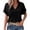 *Black, variant on VBVC Women's Cotton Linen Short Sleeve Blouse , Ladies' Loose Fit Summer Tunic Top , Casual V Neck Work Shirts For Women, S-2XL