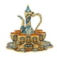 thumbnail image 1 of Juego de cafetera turca, juego de jarra, juegos de té artesanales con bandeja para tetera y 6 tazas para Azul, 1 of 8