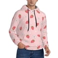 thumbnail image 2 of Goofa Floral Strawberr for Men's Hooded Sweatshirt - Lightweight Pullover Hoodie with Kangaroo Pocket, Perfect for Everyday Wear-XX-Large, 2 of 7