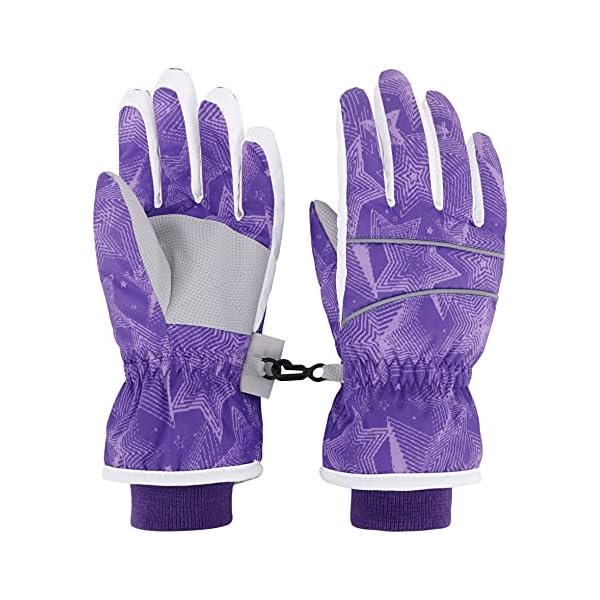wonima44 LULLABY KIDS Cotton Kid's Windproof Waterproof Snow Ski Gloves
