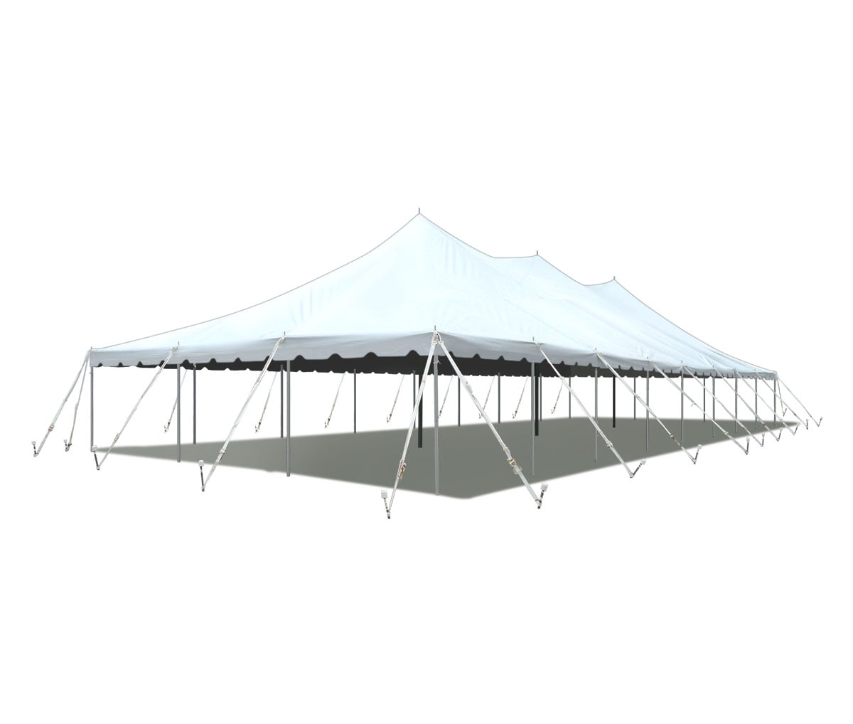 Commercial Canopy Pole Tent With 4 Solid Sidewalls Waterproof 14 Oz Vinyl Top 