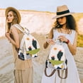 thumbnail image 5 of Backpack for Women, Boho Crossbody Sling Bags for Women with Cute Hand-woven Pattern Mini and Small Backpack (Flower), 5 of 6